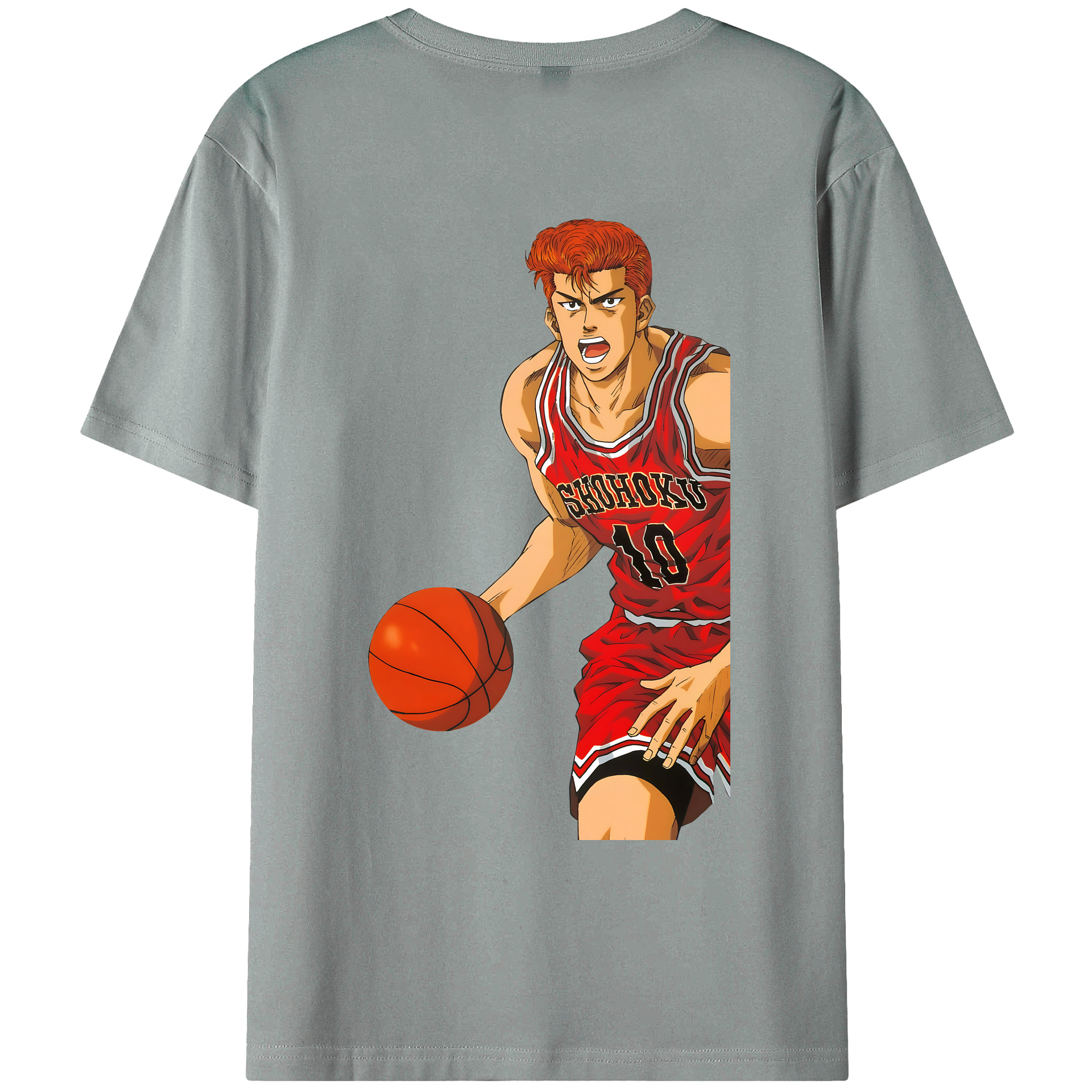 （画像用） SLAM DUNK／スラムダンク 綿100％ メンズ半袖Tシャツ（バックプリント） 通気性